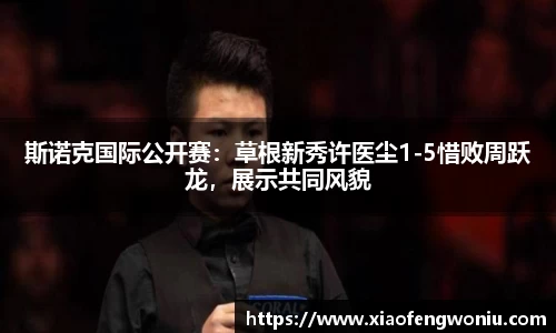 斯诺克国际公开赛：草根新秀许医尘1-5惜败周跃龙，展示共同风貌